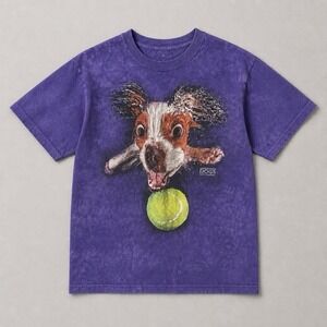 Mountain Men T-Shirt Mens XL Seth Casteel Underwater Dogs Purple Funny Artsy Dad